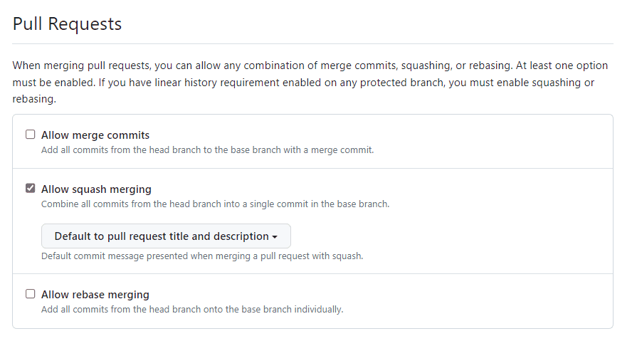 Squash Pull Request Title